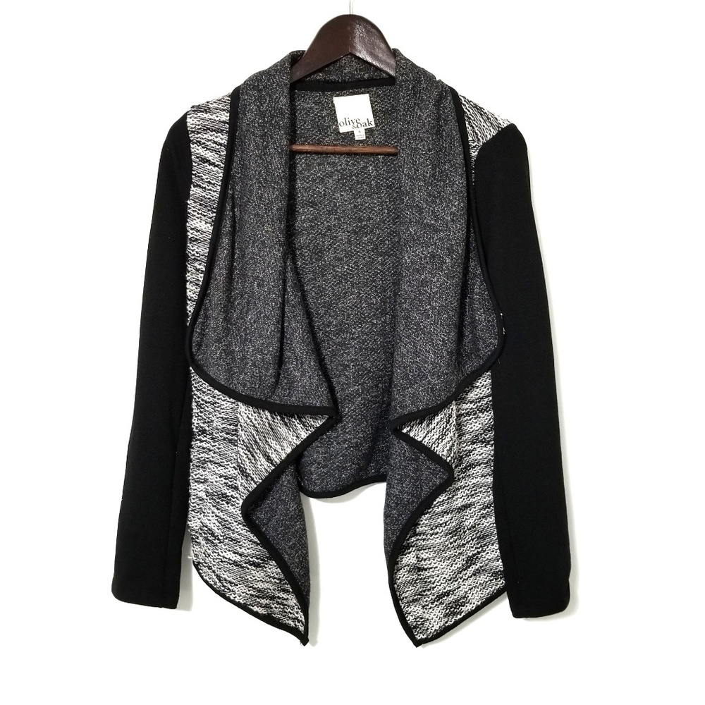 Olive & Oak Draped Open Cardigan